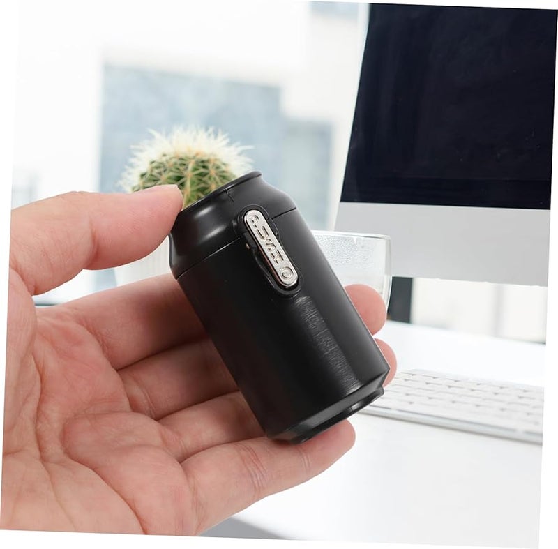 منفضة سجائر محمولة بدون دخان مع غطاء مقاوم للرياح ومحكم الإغلاق للسفر الخارجي والسيارة والمكتب باللون الأسود - Image 5