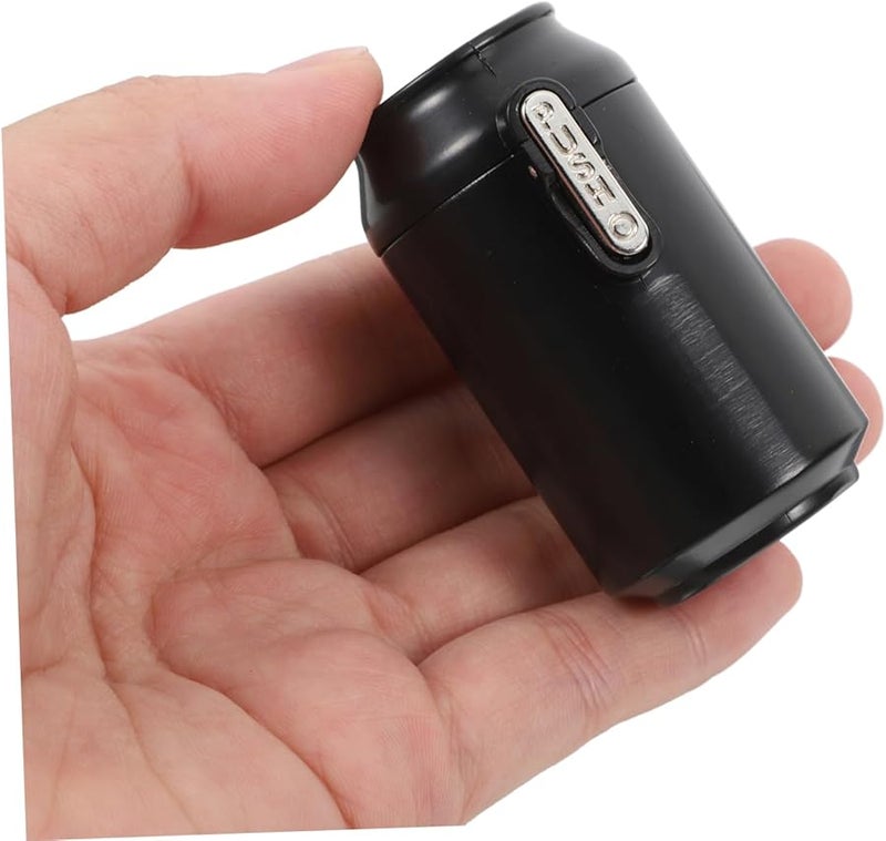 منفضة سجائر محمولة بدون دخان مع غطاء مقاوم للرياح ومحكم الإغلاق للسفر الخارجي والسيارة والمكتب باللون الأسود - Image 3