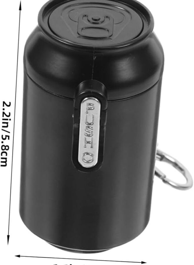 منفضة سجائر محمولة بدون دخان مع غطاء مقاوم للرياح ومحكم الإغلاق للسفر الخارجي والسيارة والمكتب باللون الأسود - Image 2