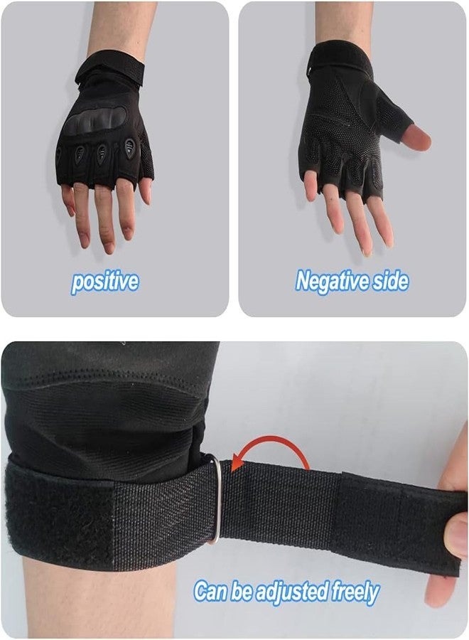 UROCK Weight Lifting Gloves - Rubber Padded Gloves for Men Women Workout | Weight Lifting Straps for Heavy Lifting (Army Black) - Image 3