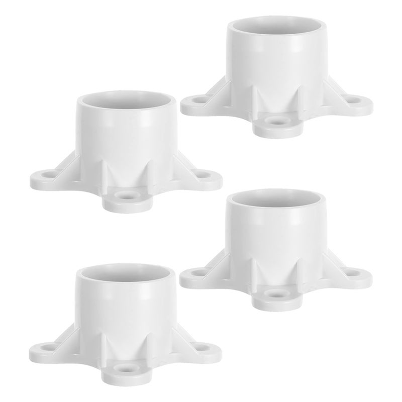 8 pcs PVC Pipe Fittings Flange Fittings Table Screw Caps Accessories for Table Legs Furniture PVC Pipe Flange Decorations - Image 4