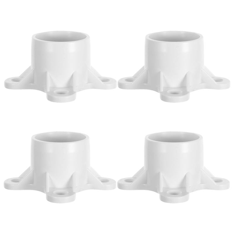 8 pcs PVC Pipe Fittings Flange Fittings Table Screw Caps Accessories for Table Legs Furniture PVC Pipe Flange Decorations - Image 5