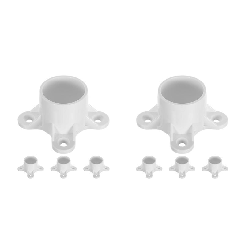8 pcs PVC Pipe Fittings Flange Fittings Table Screw Caps Accessories for Table Legs Furniture PVC Pipe Flange Decorations - Image 1