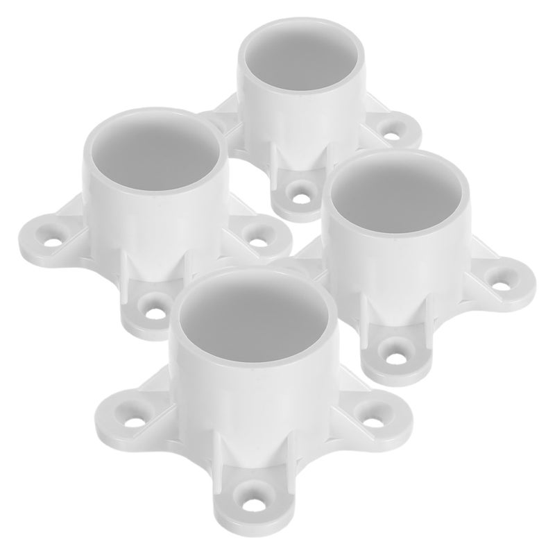 8 pcs PVC Pipe Fittings Flange Fittings Table Screw Caps Accessories for Table Legs Furniture PVC Pipe Flange Decorations - Image 3
