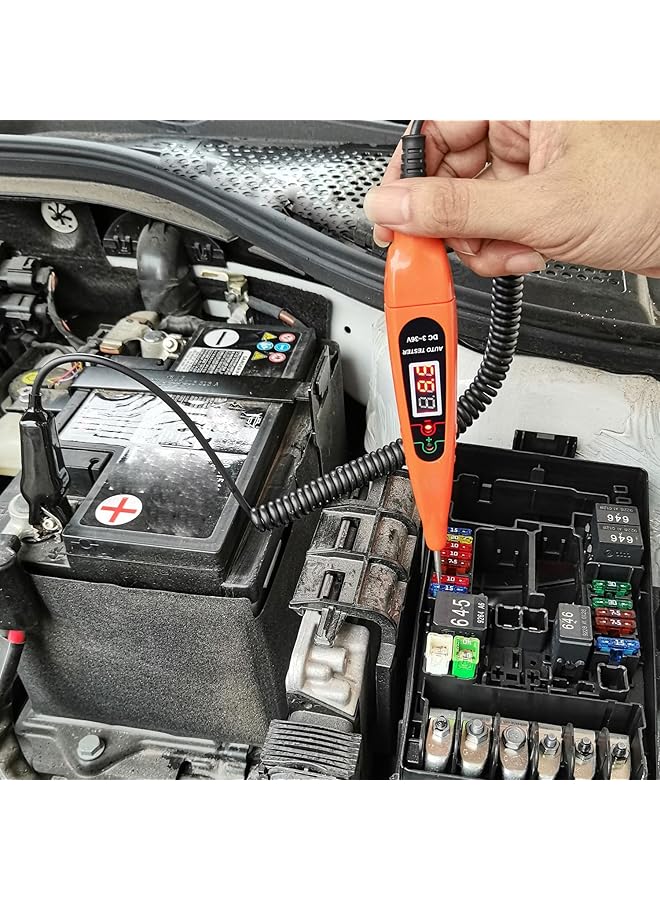 Excefore Automotive Test Light, Dc 3-60V Digital Lcd Circuit Tester, Heavy Duty Light Tester With Voltmeter And Probe, Circuits Low Voltage Tester Probe For Checking Vehicle Car Truck Motorcycle Boat Fuses - Image 3