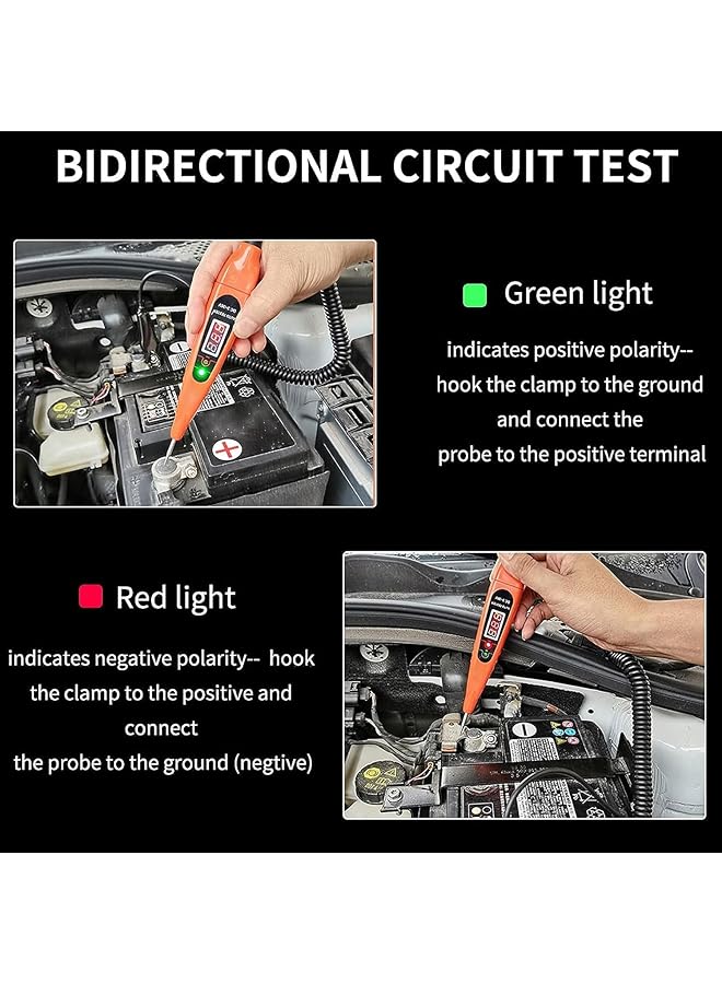 Excefore Automotive Test Light, Dc 3-60V Digital Lcd Circuit Tester, Heavy Duty Light Tester With Voltmeter And Probe, Circuits Low Voltage Tester Probe For Checking Vehicle Car Truck Motorcycle Boat Fuses - Image 4