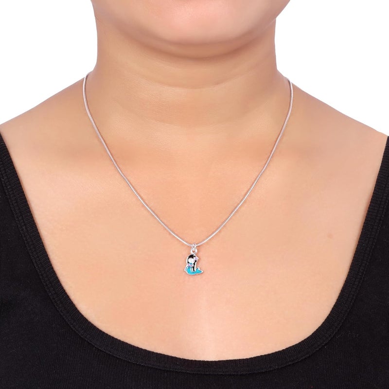silver chest 925 Pure Silver necklace set for girls/kids| Jewellery for Kids |Neck chain with Love Design Accessories | Fancy & Stylish Accessories| Set for for Party Jewelry| Gift- Age 0 to 5 Years - Image 3