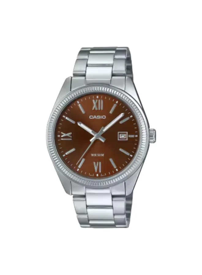 كاسيو Men's Stainless Steel Analog Watch MTP-1302DD-5AVDF - 38.5 mm