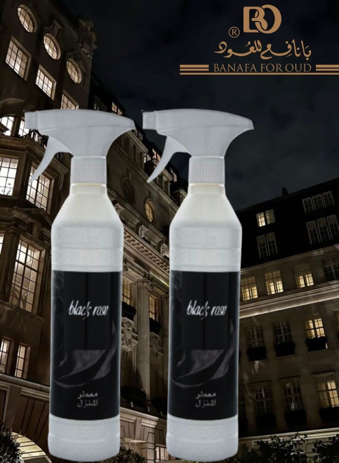 Banafa 2 Pieces Black Rose House Freshener 500ML - Image 1