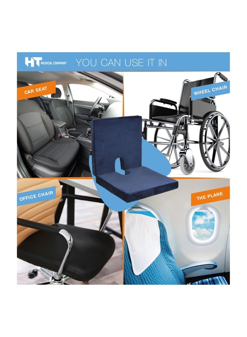 ماكس كمفورت مقعد و مسند طبى للسيارة والمكتب فوم أمريكى عالى الجودة - Image 3