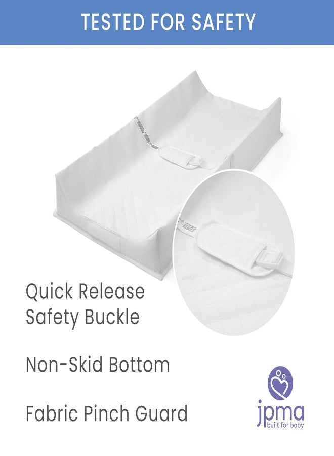 Delta Children 2-in-1 Deluxe Pillow Top Changing Pad & Portable Changing Mat, White - Image 5