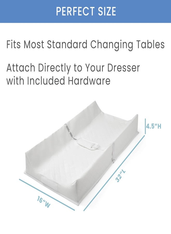 Delta Children 2-in-1 Deluxe Pillow Top Changing Pad & Portable Changing Mat, White - Image 4