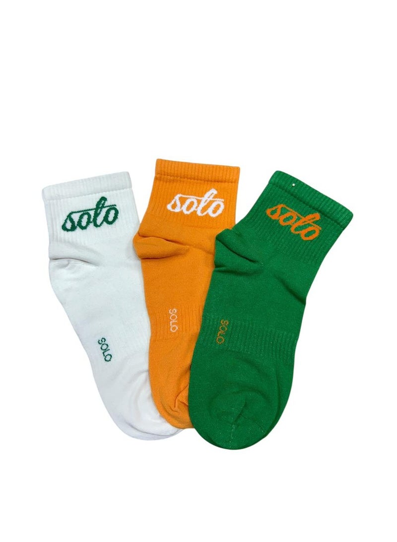 Solo Solo women Trendy Ankle Pack of 3 Socks  - Image 1