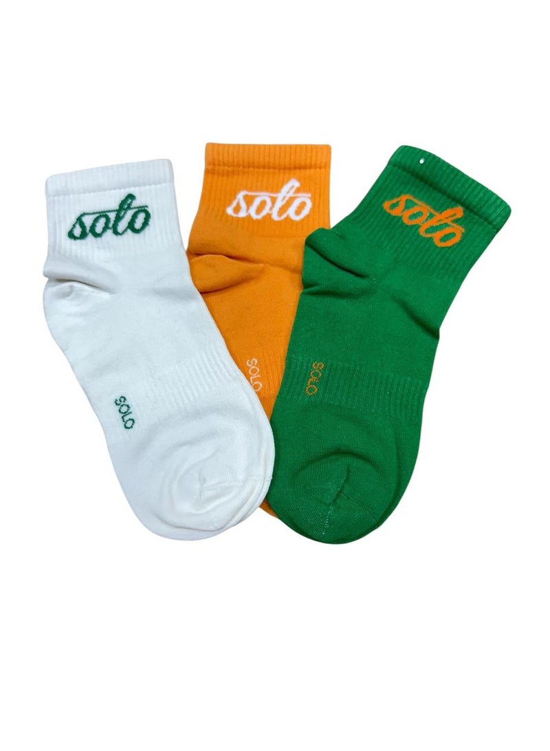 Solo Solo women Trendy Ankle Pack of 3 Socks  - Image 2