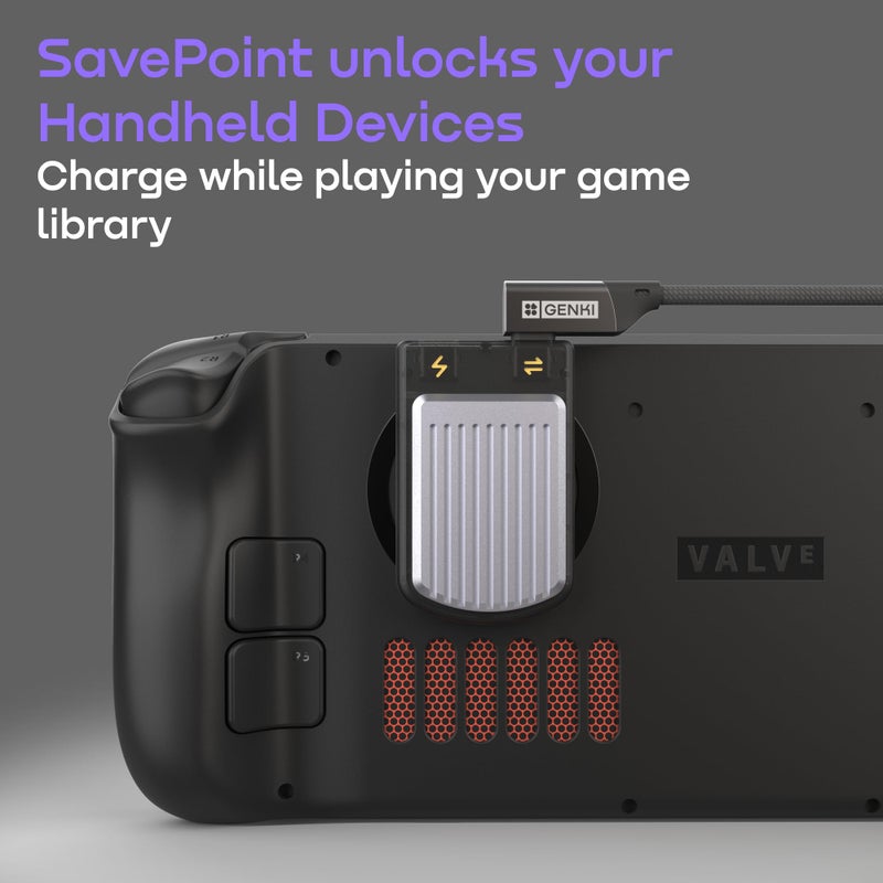 GENKI SavePoint Mini Gaming SSD Enclosure, Portable Console M.2 2230 NVMe Enclosure Case, MagSafe Compatible, Capacitor, 100W Passthrough, 10Gbps Store for Steam Deck, ROG Ally, iPhone, PC - Image 2