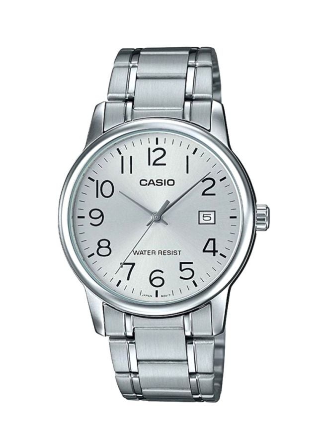 CASIO Men Stainless Steel Analog Wrist Watch MTP-V002D-7BUDF - 37 mm - Silver - Image 1