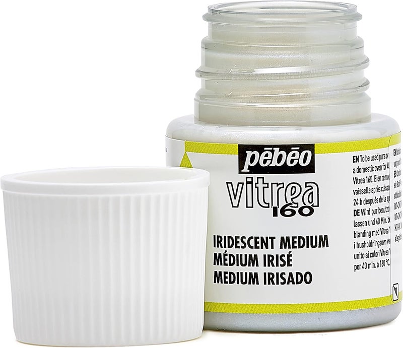 Pebeo Vitrea 160 Iridescent Medium Glass Paint - 45 ml Bottle - Image 2