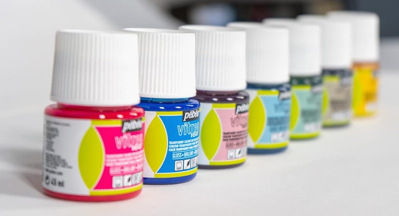 Pebeo Vitrea 160 Iridescent Medium Glass Paint - 45 ml Bottle - Image 4