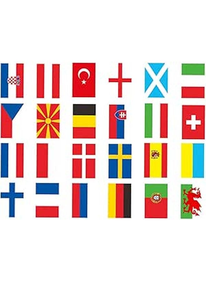 24pcs 20x28cm Football Cup String Flags World National Pennant Banner For Sports Party Decorations - Image 1