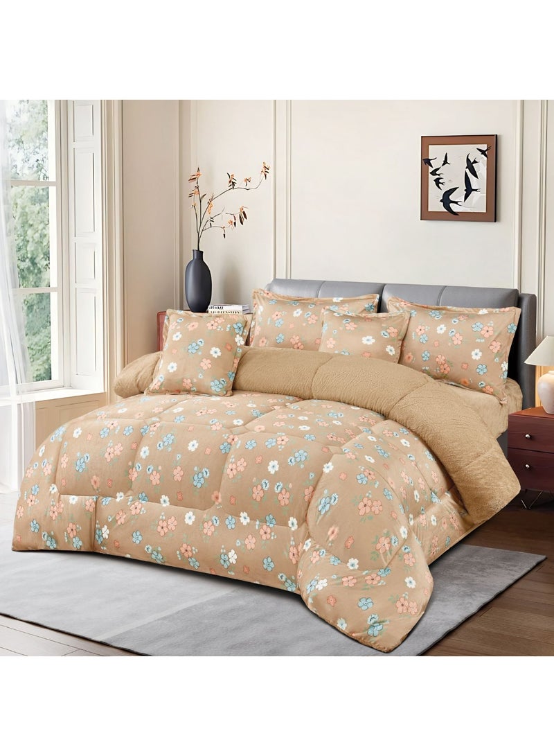 برايدس مفرش هالين الشتوي مخمل فرو نفرين 6 قطع