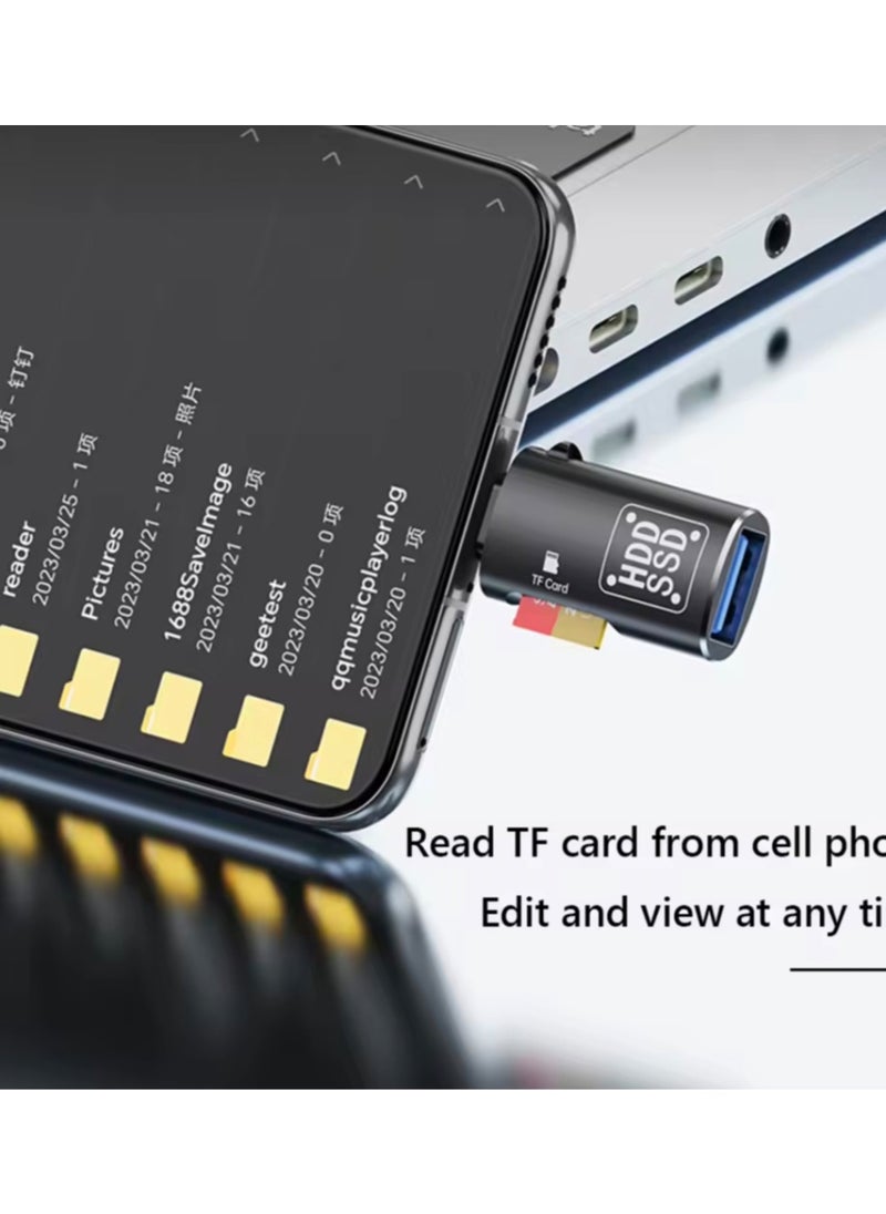 Apple House - iPhone connector, adapter to USB and SD card, from Apple lightning cable, male to USB female, memory slot, flash reader, OTG apple iPhone, data transfer piece, OTG data synchronization cable, 3.0USB, high-speed connection port - Image 1