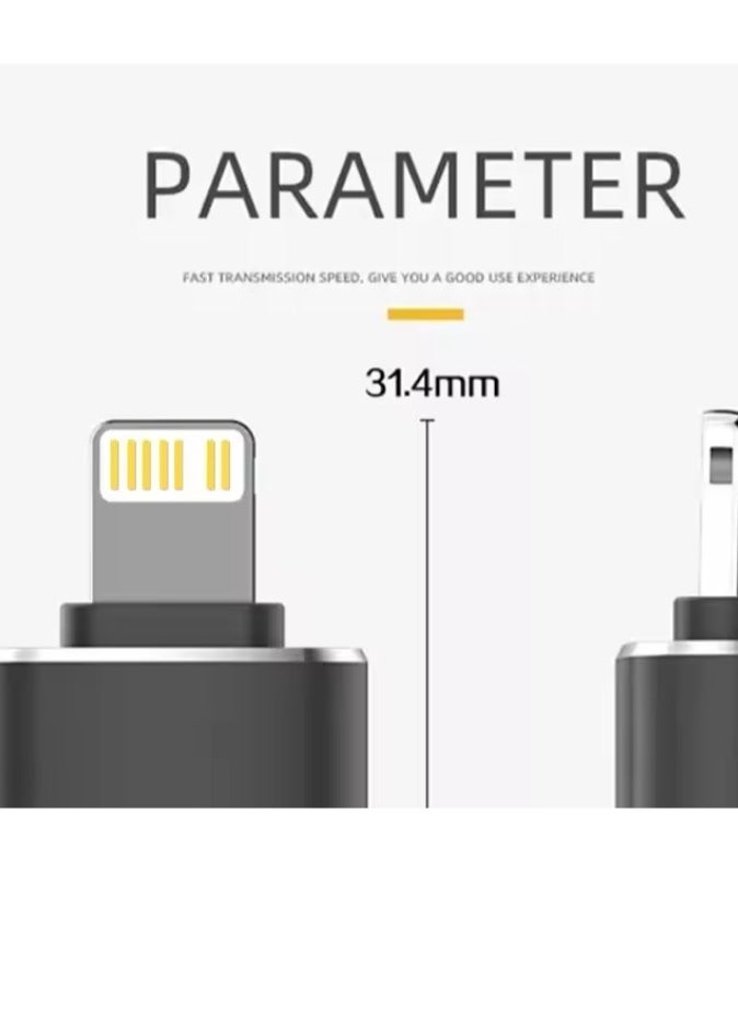 Apple House - iPhone connector, adapter to USB and SD card, from Apple lightning cable, male to USB female, memory slot, flash reader, OTG apple iPhone, data transfer piece, OTG data synchronization cable, 3.0USB, high-speed connection port - Image 1