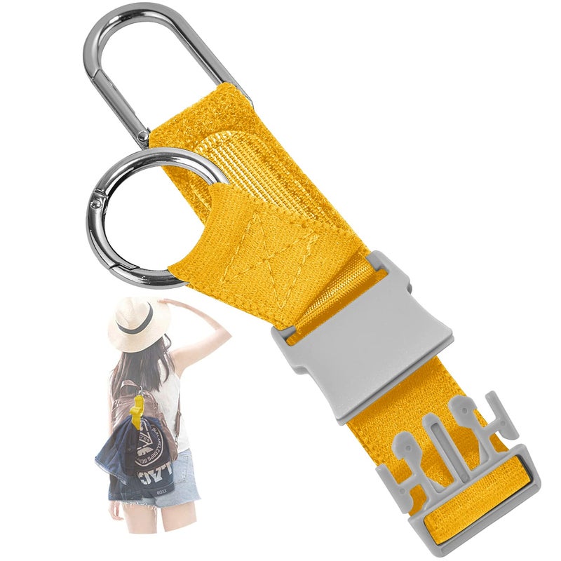 ZINZ ZINZ Elastic Jacket Gripper Travel Strap with D-Ring Hooks and Buckle, Suitcase Straps Belts Travel Accessories, Makes Your Hands Free,Yellow  - Image 1