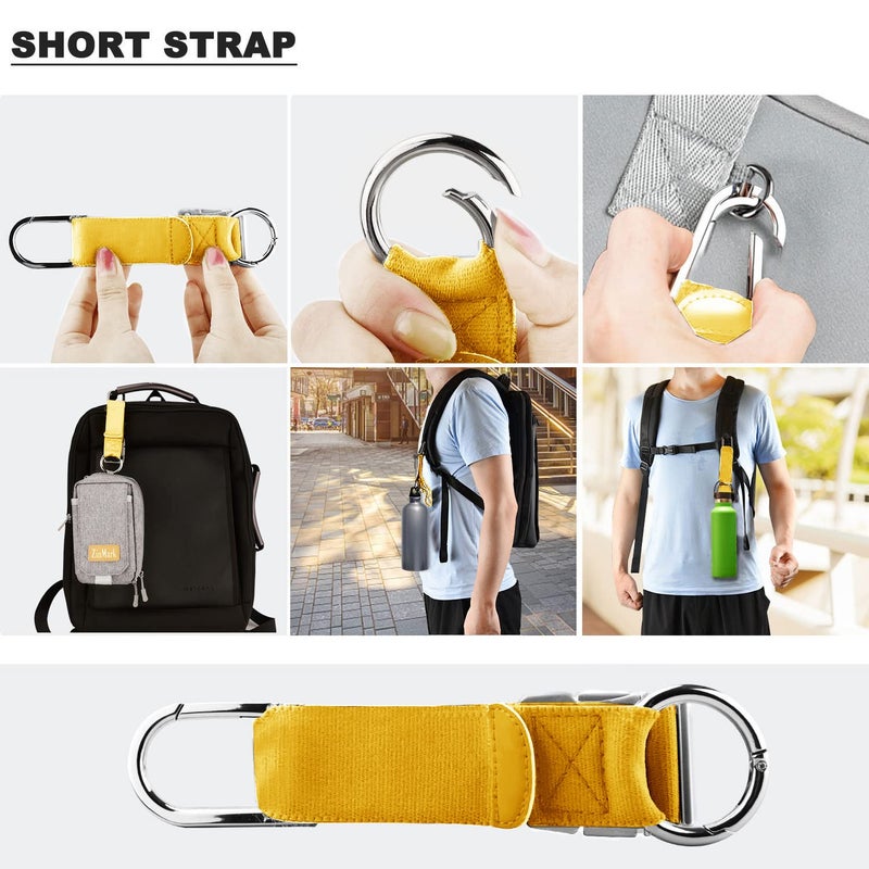 ZINZ ZINZ Elastic Jacket Gripper Travel Strap with D-Ring Hooks and Buckle, Suitcase Straps Belts Travel Accessories, Makes Your Hands Free,Yellow  - Image 3