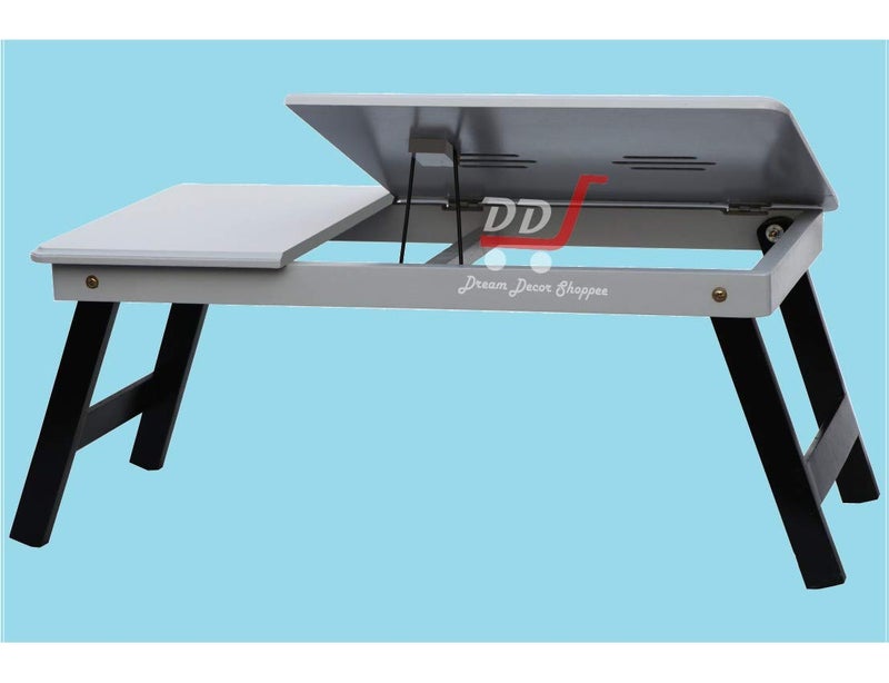 DDS Dream Decor Shoppee Portable Laptop Table Adjustable Height with 1 Drawer (Grey) - Image 5