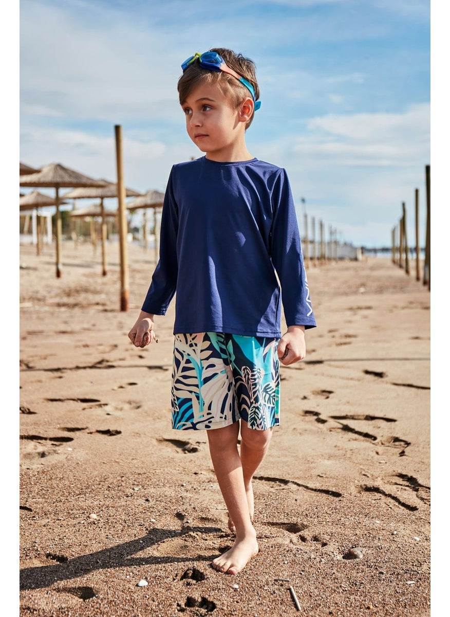 Marina Navy Blue Patterned Boy Shorts B2431  - Image 3