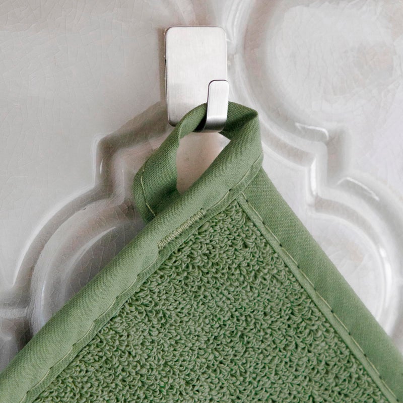 RITZ Terry Potholder & Hot Pad: Unparalleled Heat Resistant, Durable 100% Cotton â€“ Ergonomically Designed for Optimal Grip â€“ Easy-Care Machine Washable â€“ 2-Pack, Juniper - Image 3