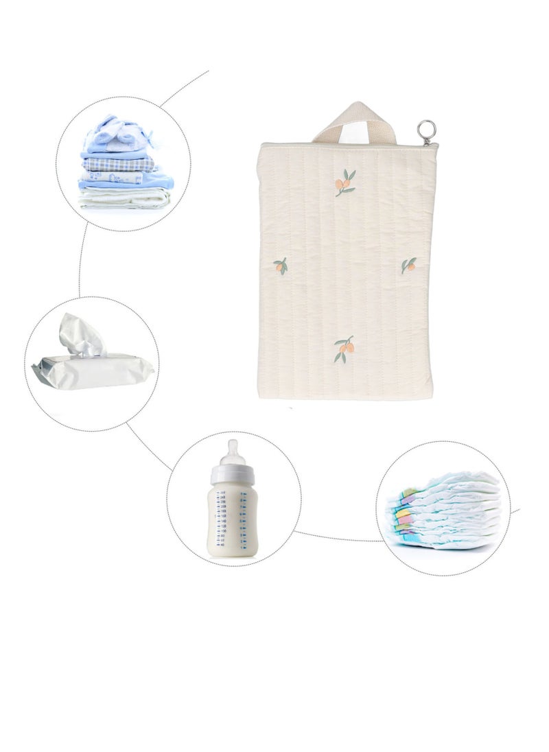 Velaurs Large Capacity Portable Baby Bottle Tote with Embroidered Graphics and Zipper  - Image 5