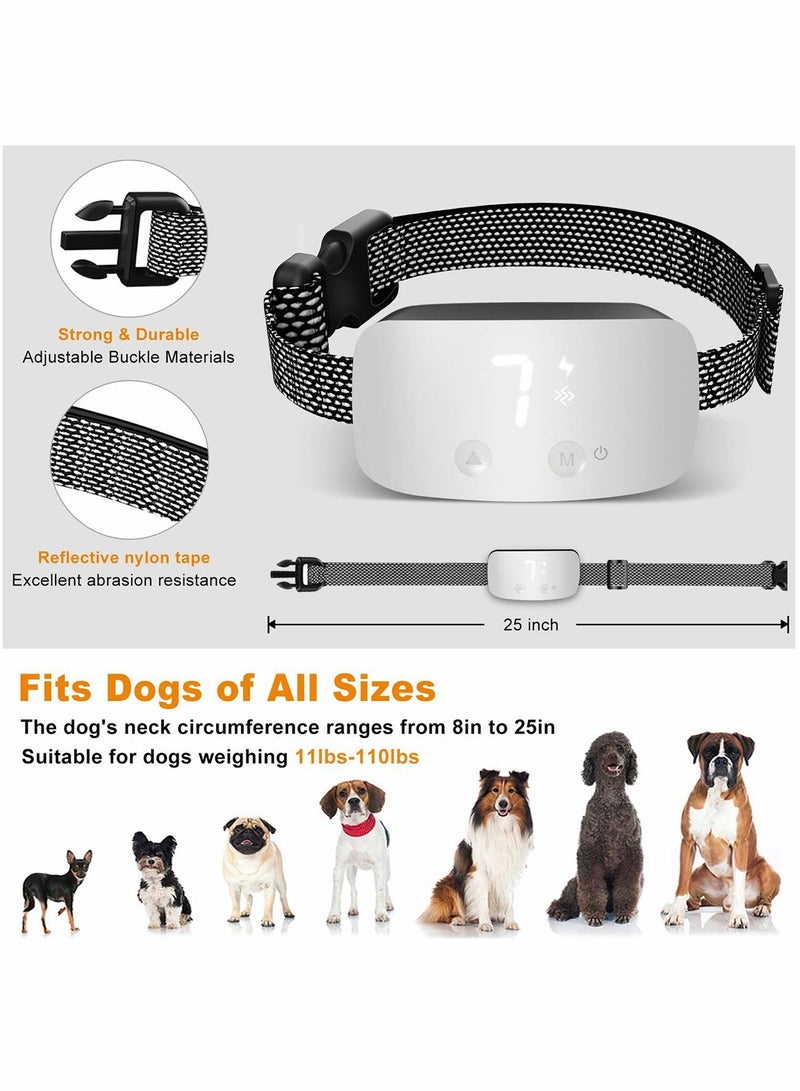 Anti Barking Training Dog Collar with Rechargeable Battery, 7 Sensitivity Levels, Adjustable Intensity - Stop Barking Now - Image 4