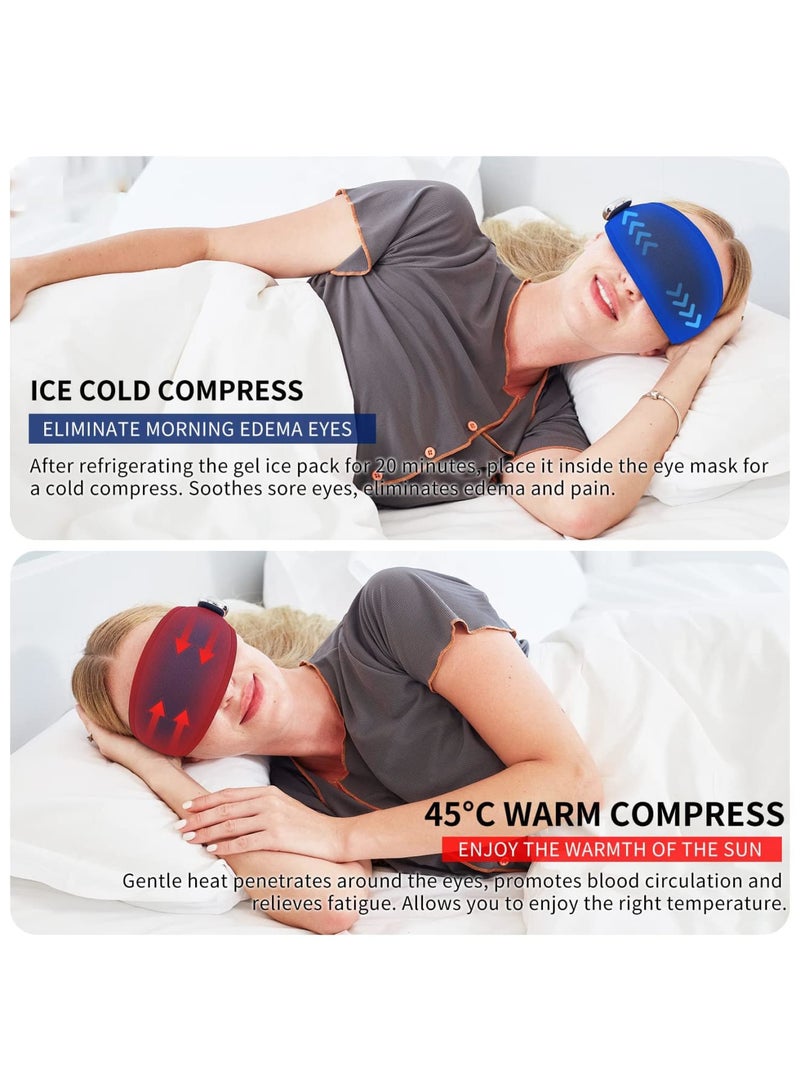 SYOSI Cordless Heated Eye Mask with Vibration – Warm and Cold Compress Eye Massager for Dry Eyes, Fatigue, Puffy Eyes, Blepharitis, Migraine Relief, 3D Contoured Sleep Mask for Improved Sleep – New Upgrade - Image 2