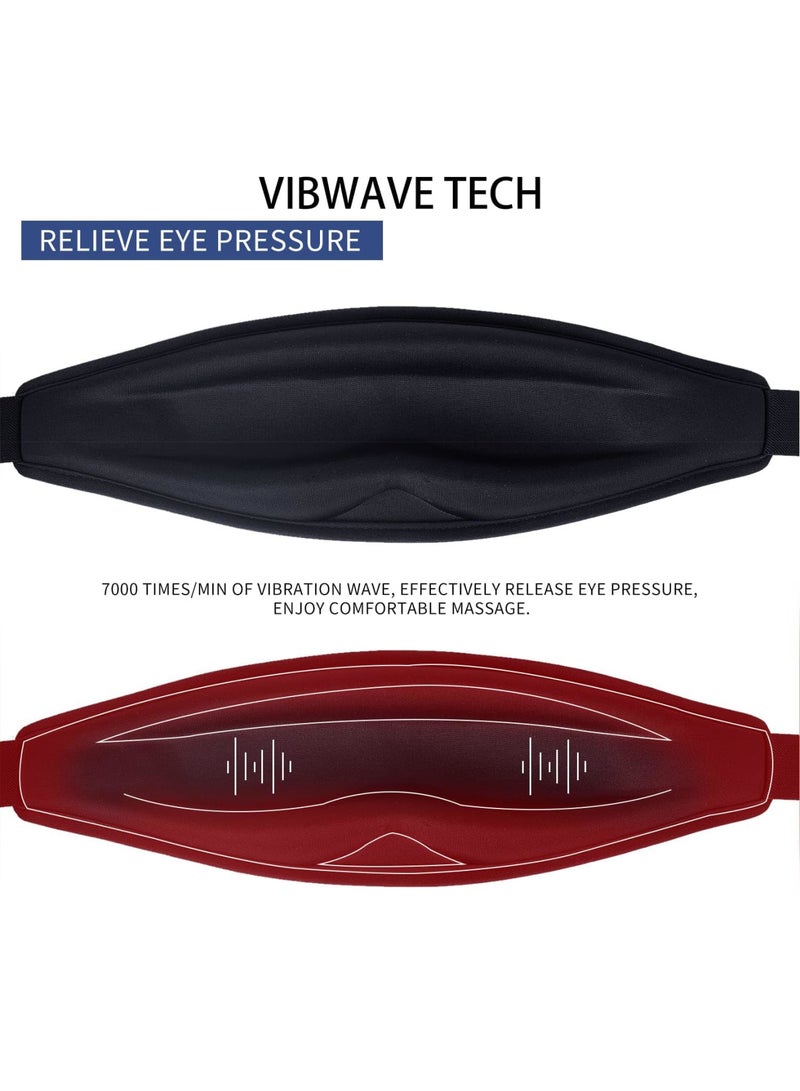 SYOSI Cordless Heated Eye Mask with Vibration – Warm and Cold Compress Eye Massager for Dry Eyes, Fatigue, Puffy Eyes, Blepharitis, Migraine Relief, 3D Contoured Sleep Mask for Improved Sleep – New Upgrade - Image 4