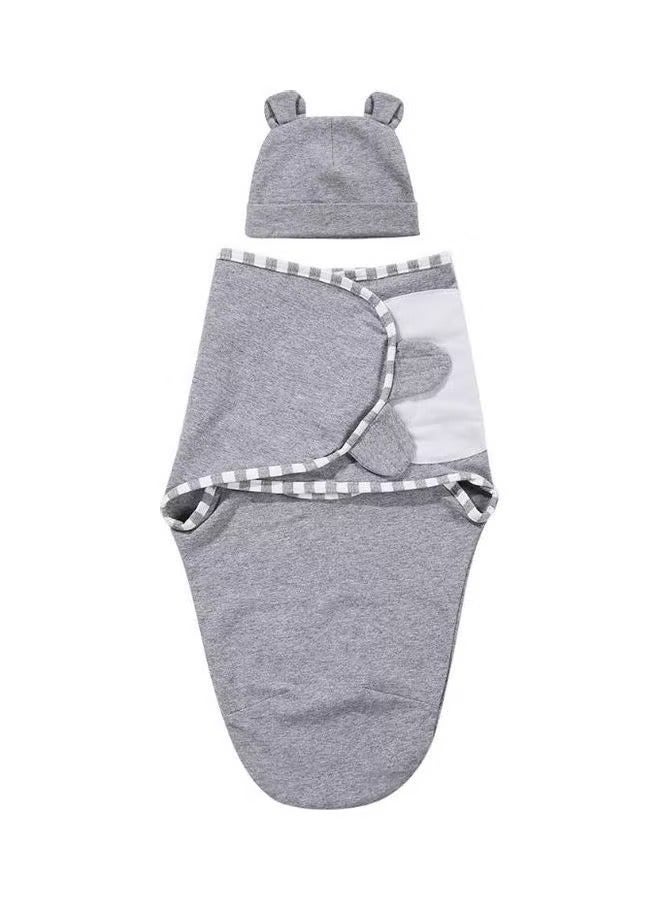 Arabest 2-Piece Newborn Baby's Swaddling and Hat Set  - Image 1