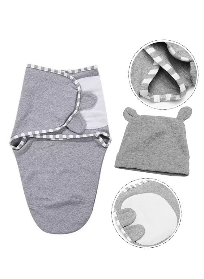 Arabest 2-Piece Newborn Baby's Swaddling and Hat Set  - Image 3