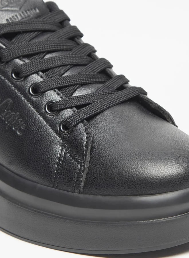 Lee Cooper Women's Monotone Low Ankle Sneakers with Lace-Up Closure