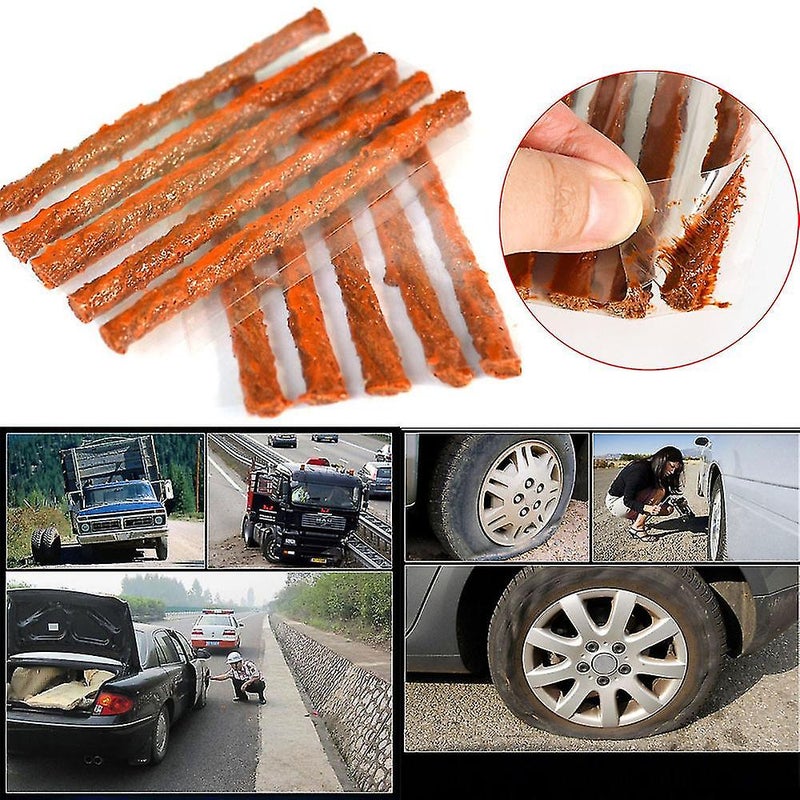 10pcs Car Tyre Tubeless Seal Strip Plug Tire Puncture Repair Recovery Kit - Image 1