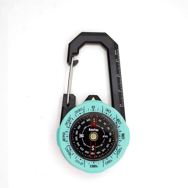 C Button Compass With Two Indexing Systems Waterproof Carabiner Outdoor Hanging Pointer - Image 2