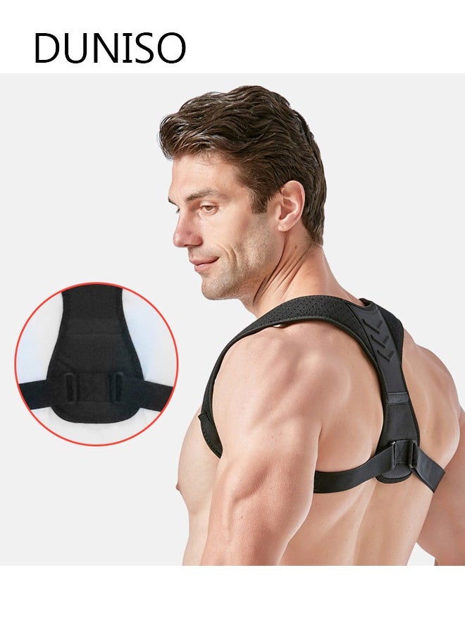 DUNISO Posture Corrector for Women and Men, Back Brace Fully Adjustable & Comfy, Support Straightener for Spine, Neck, Clavicle and Shoulder, Improves Posture and Pain Relief  - Image 2