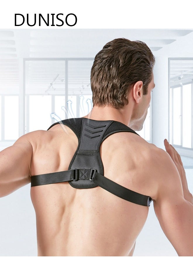 DUNISO Posture Corrector for Women and Men, Back Brace Fully Adjustable & Comfy, Support Straightener for Spine, Neck, Clavicle and Shoulder, Improves Posture and Pain Relief  - Image 5