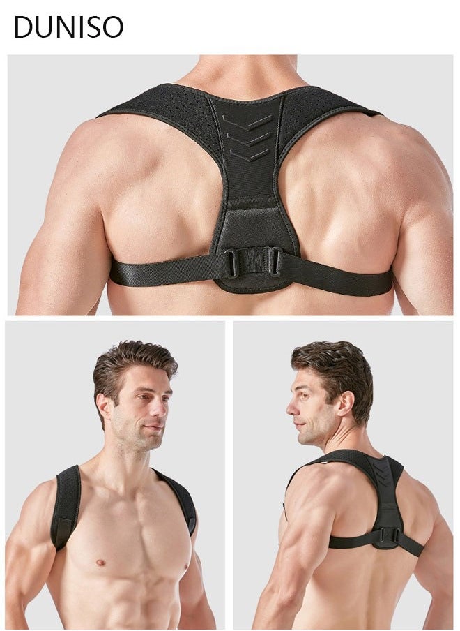 DUNISO Posture Corrector for Women and Men, Back Brace Fully Adjustable & Comfy, Support Straightener for Spine, Neck, Clavicle and Shoulder, Improves Posture and Pain Relief  - Image 1