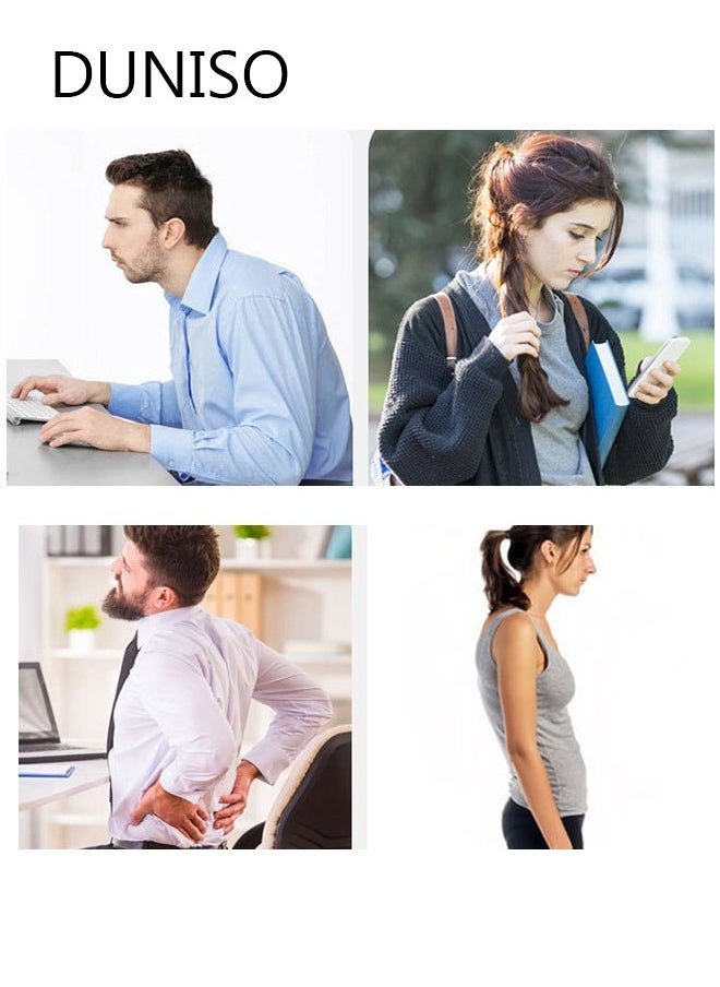 DUNISO Posture Corrector for Women and Men, Back Brace Fully Adjustable & Comfy, Support Straightener for Spine, Neck, Clavicle and Shoulder, Improves Posture and Pain Relief  - Image 3