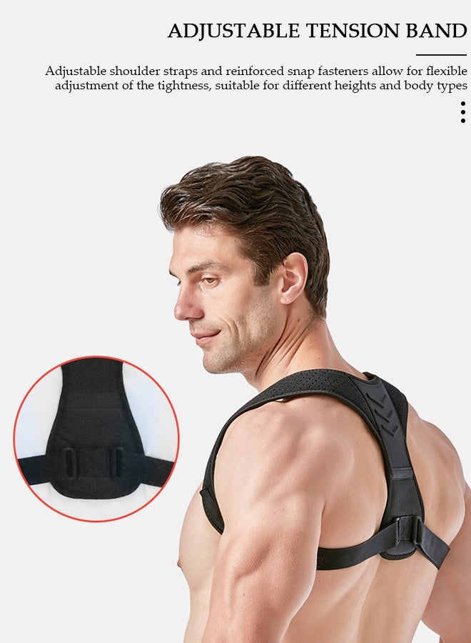 DUNISO مصحح الوضعية للنساء والرجال، دعامة الظهر قابلة للتعديل بالكامل ومريحة، تدعم مكواة فرد العمود الفقري والرقبة والترقوة والكتف، ويحسن الوضعية وتخفيف الألم - Image 3
