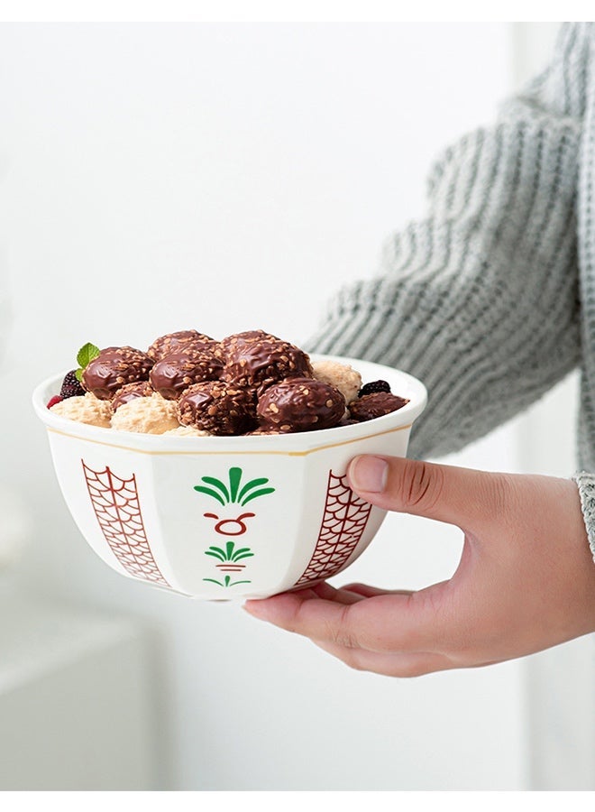 Warme 700ML Handmade Ceramic Dessert/Cereal Bowl Snack & Ice Cream Bowl, Wide Mouth Serving Bowl for Nuts, Fruit, Salad,Cereal,Pudding,Soup & Desserts,Reusable Tableware for Home, Hotel & Dining Table Décor, Dishwasher safe - Image 1