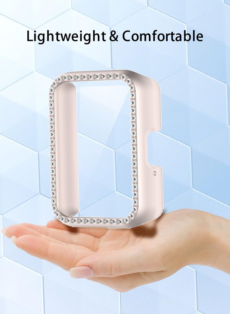 SYOSI Compatible with Samsung Galaxy Fit3 Bling Diamond Case PC Bumper Protective Cases (No Screen Protector) Solf TPU Full Protective Bumper Smartwatch Cover Cases (Silver+Starlight) - Image 5
