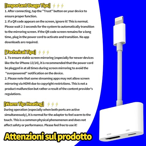 HOYULLI Lightning to HDMI Adapter for TV, iPhone 12, 13, Pro Compatible, 1080p Resolution, Easy to Use, Wide Compatibility - Image 2