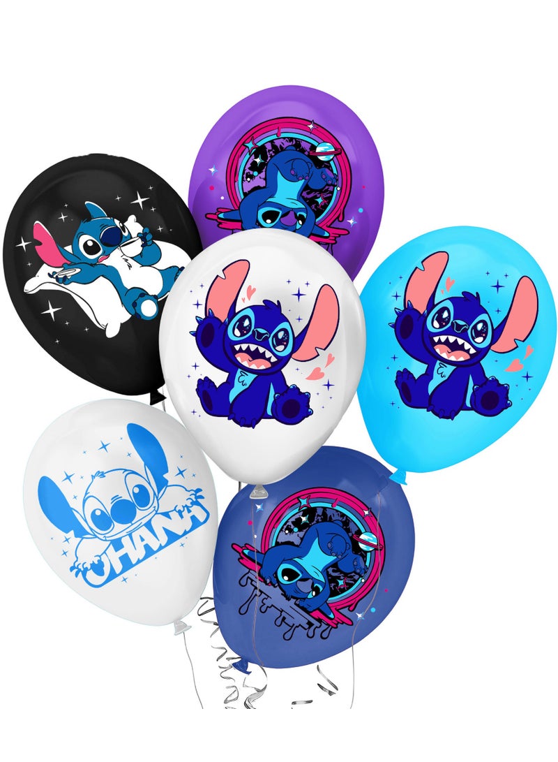 LOVET Cartoon Stitch Balloon Pull Flag Cake Decoration Set, for Children's Birthday Party Decoration - Image 2