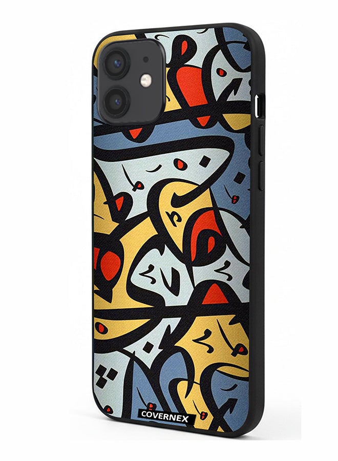 Covernex Apple iPhone 12 Protective Case Cover Printed Featuring Abstract Arabic Calligraphy Art - Image 1